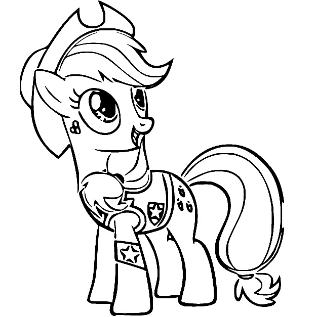 Applejack Para Colorear