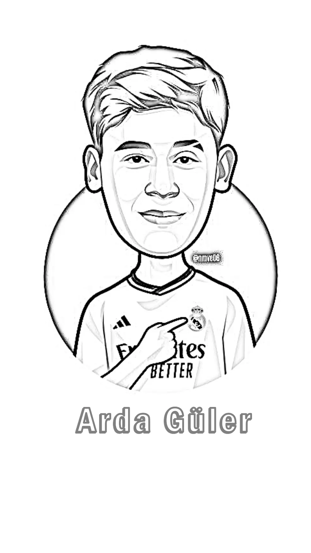 Arda Guler Para Colorir 2