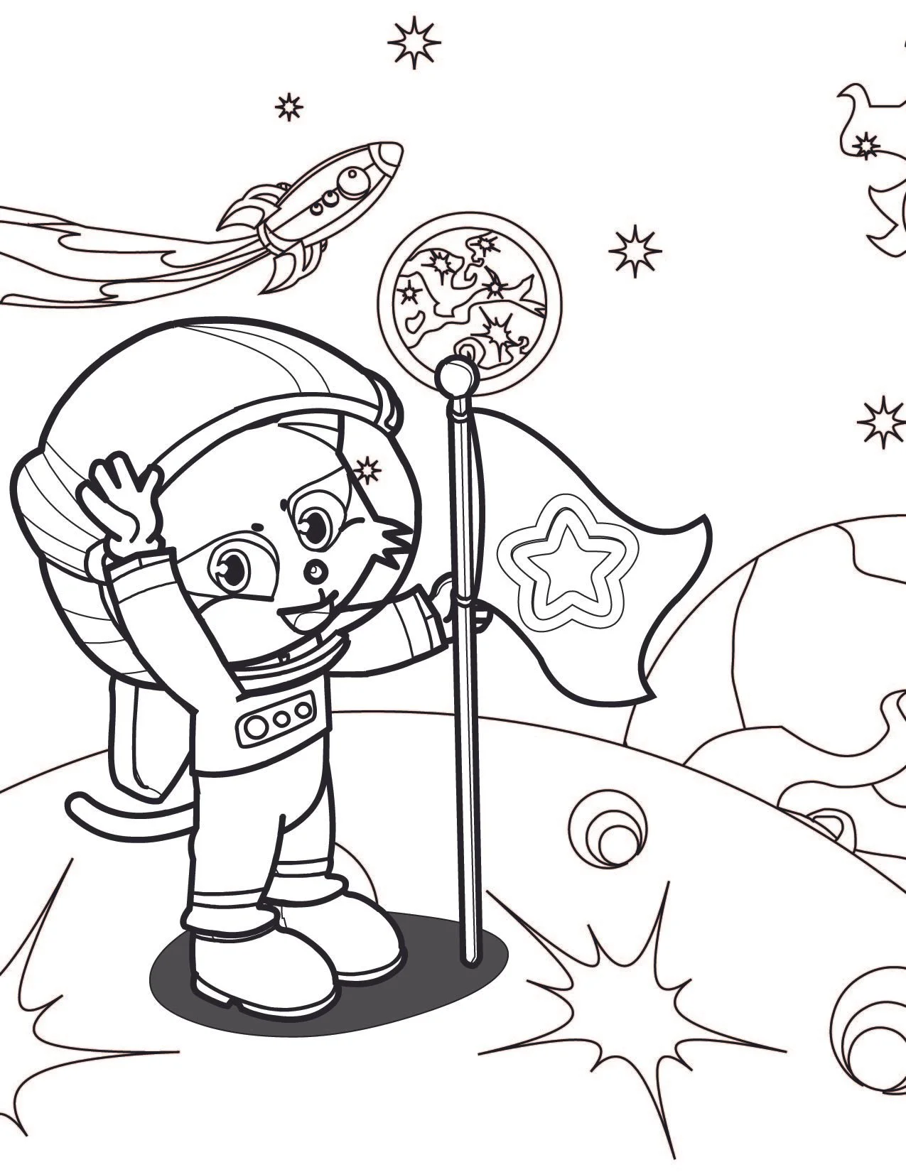 Desenhos de Astronautas Para Colorir 51