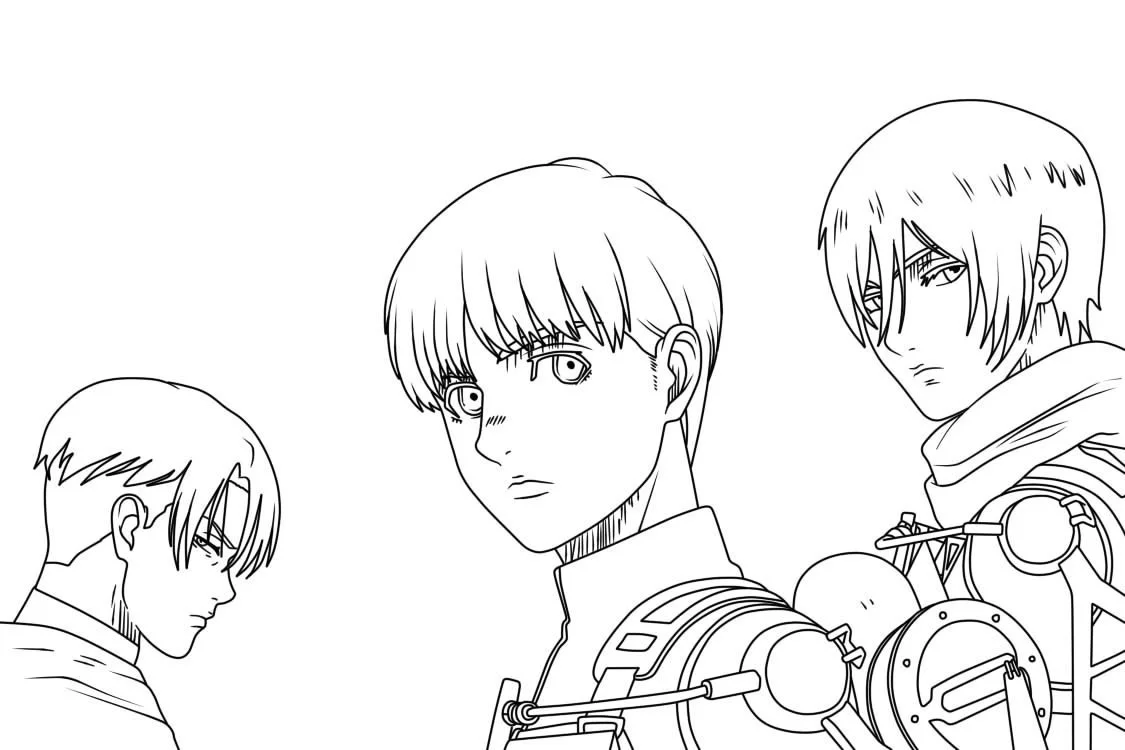 Desenhos de Attack On Titan AOT Desenhos para colorir 10