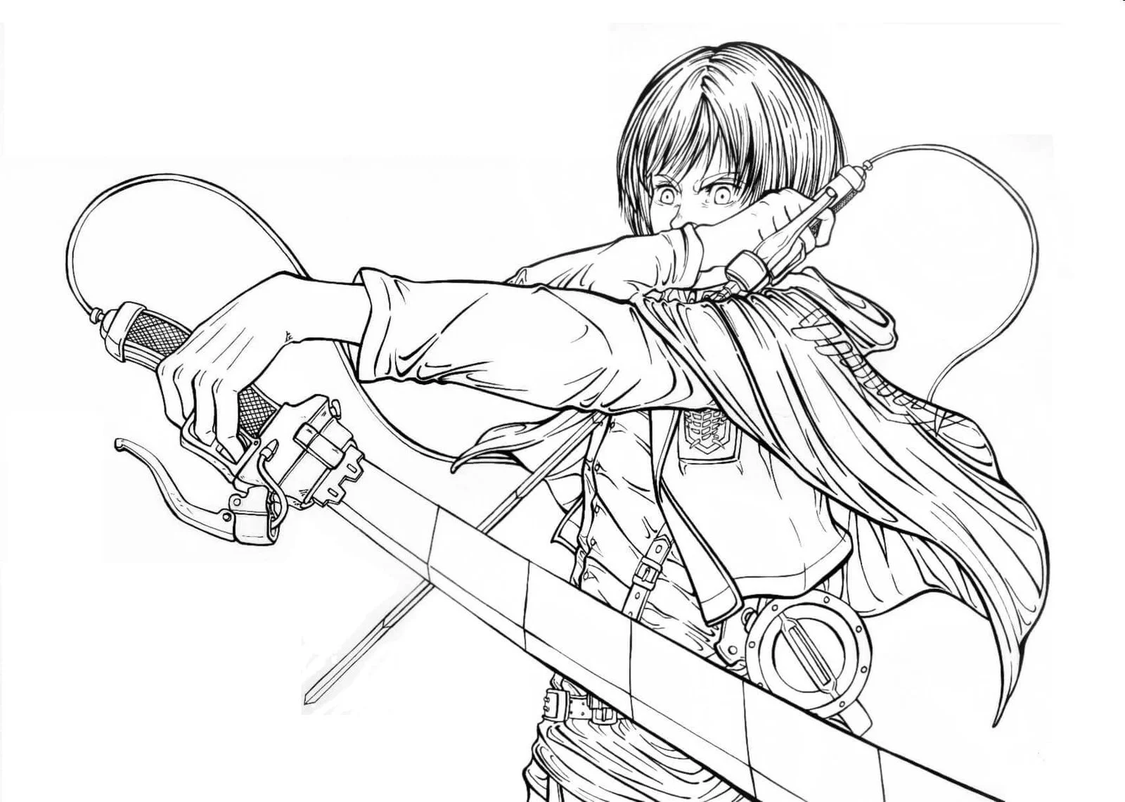 Desenhos de Attack On Titan AOT Desenhos para colorir 13