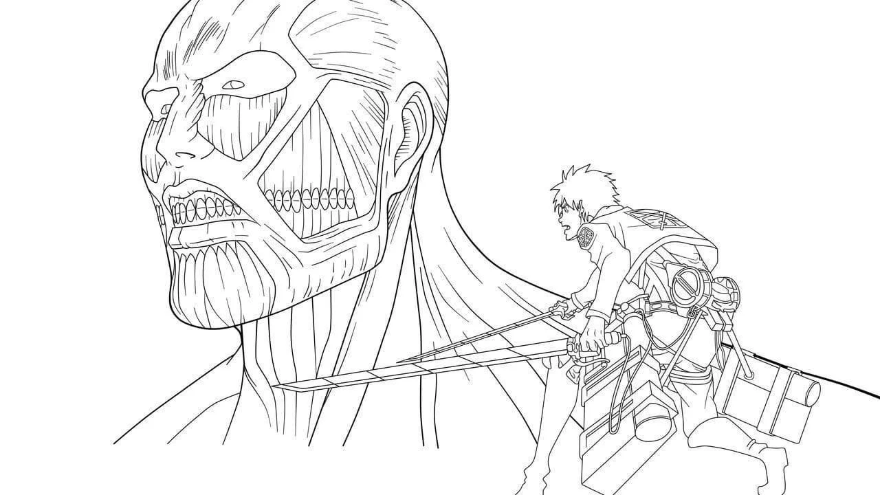 Desenhos de Attack On Titan AOT Desenhos para colorir 21