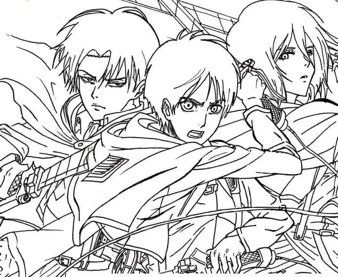 Desenhos de Attack On Titan AOT Desenhos para colorir 37