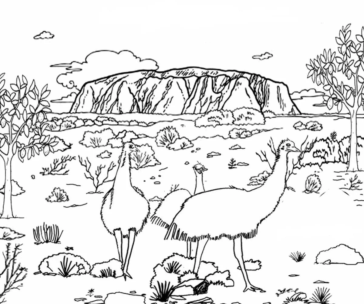 Desenhos de Australia Para Colorir 49