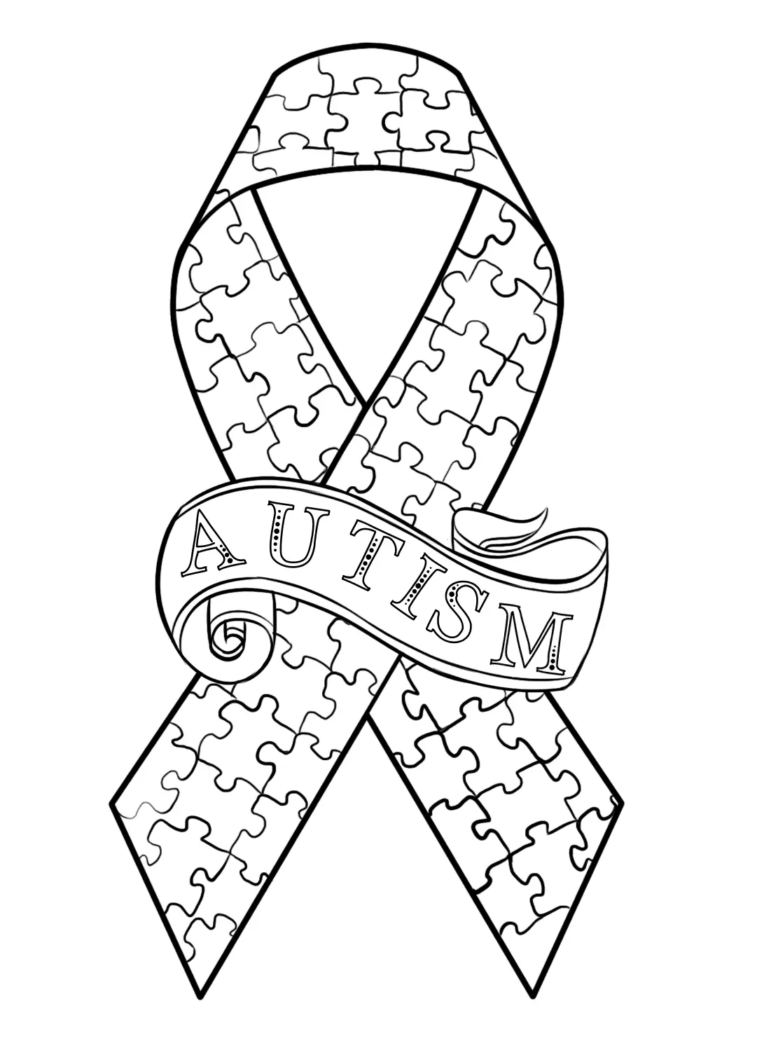 Desenhos de Paginas de Conscientizacao Sobre O Autismo Para Colorir 60