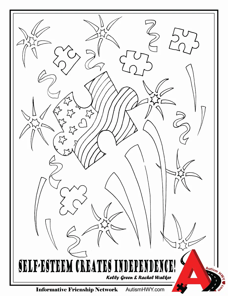 Desenhos de Paginas de Conscientizacao Sobre O Autismo Para Colorir 97