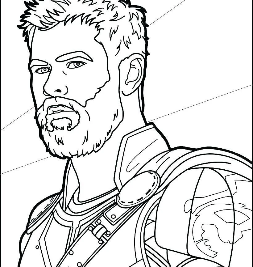 Desenhos de Vingadores Thor Para Colorir