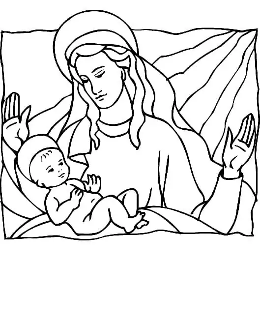 Menino Jesus Para Colorir 38