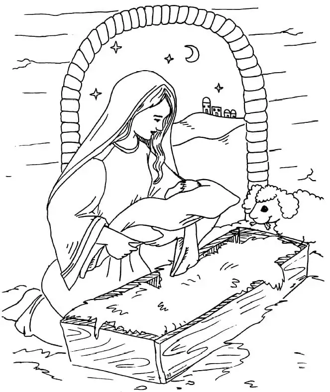 Menino Jesus Para Colorir 44