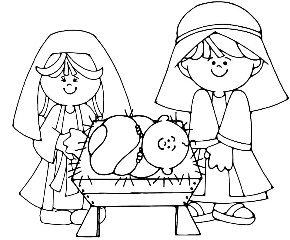 Baby Jesus Coloring Pages