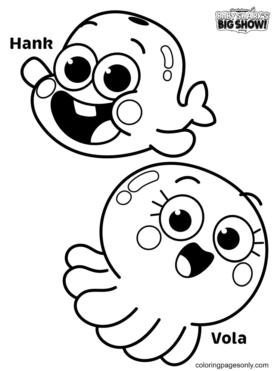 Baby Shark Para Colorear 58