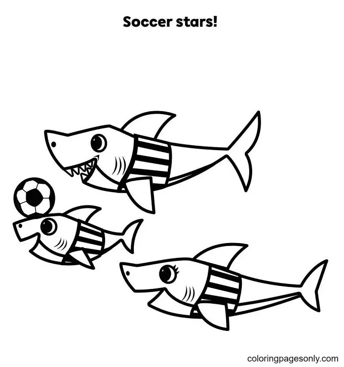 Baby Shark Para Colorear 61