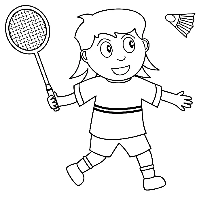 Badminton Coloring Pages 9