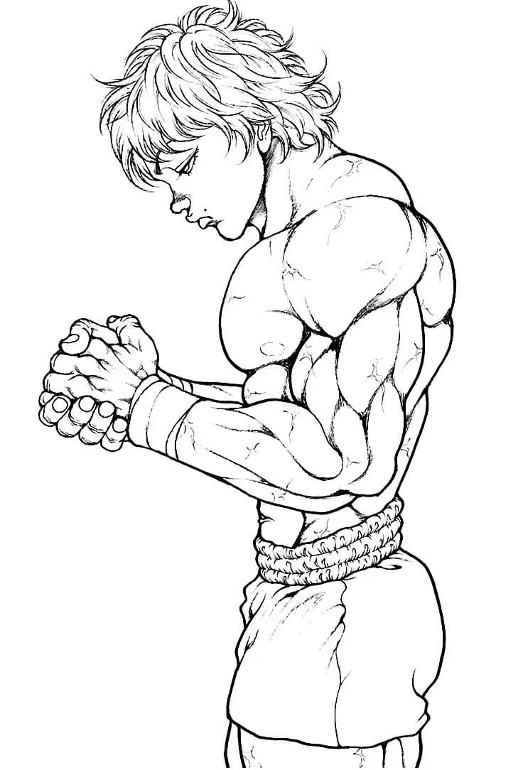 Desenhos de Baki Hanma Para Colorir 1