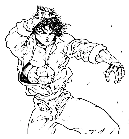 Desenhos de Baki Hanma Para Colorir 10