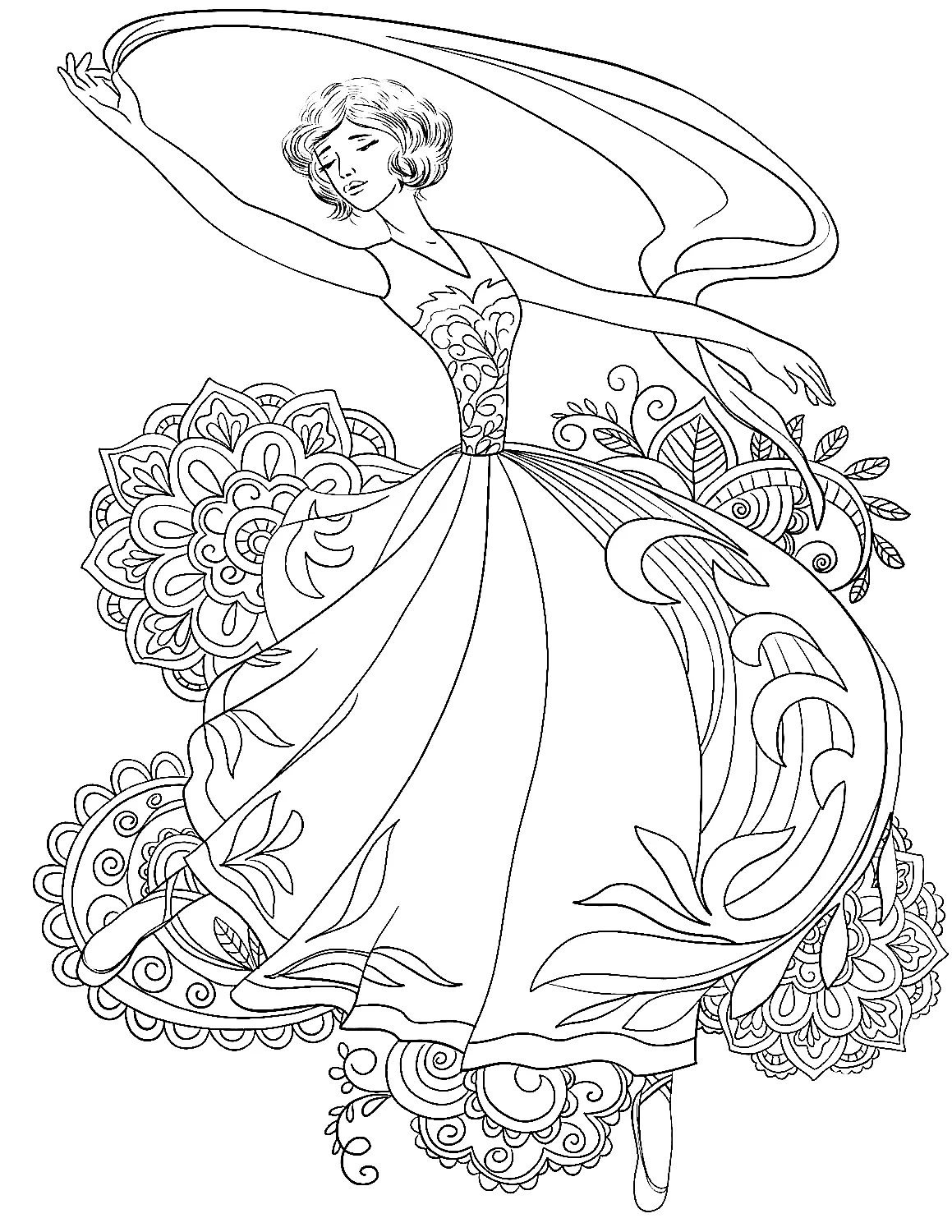 Desenhos de Bailarina Para Colorir 41