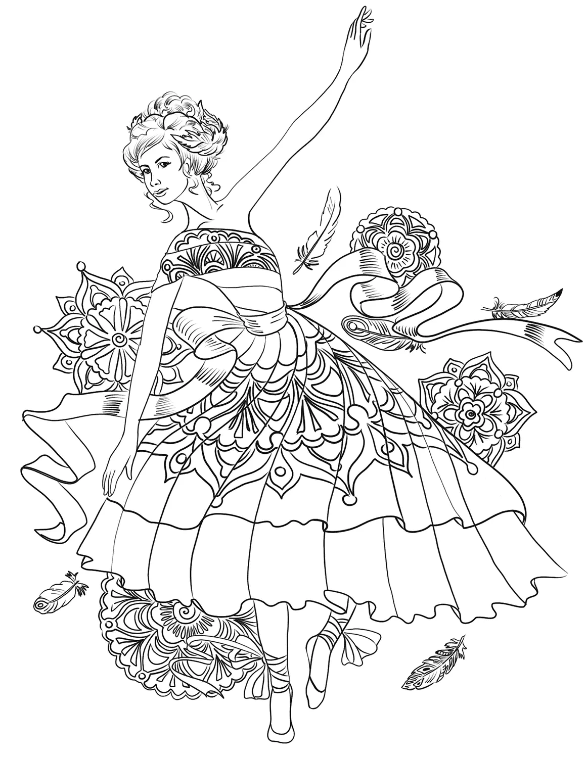 Desenhos de Bailarina Para Colorir 44