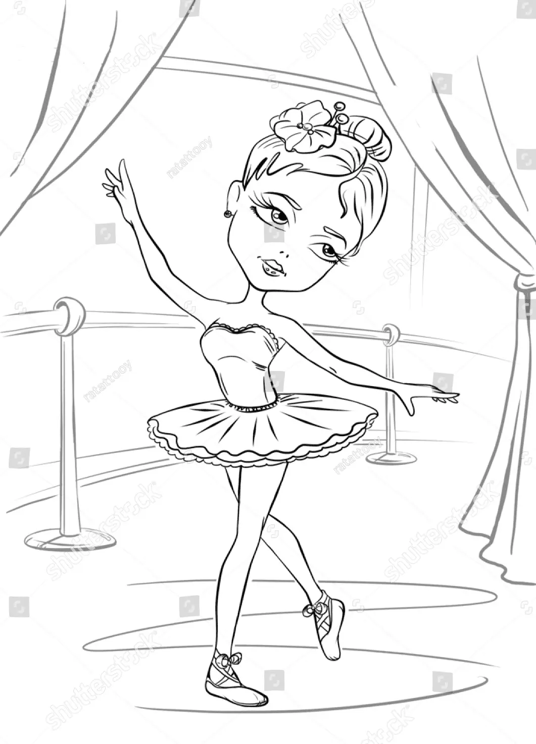 Desenhos de Bailarina Para Colorir 46