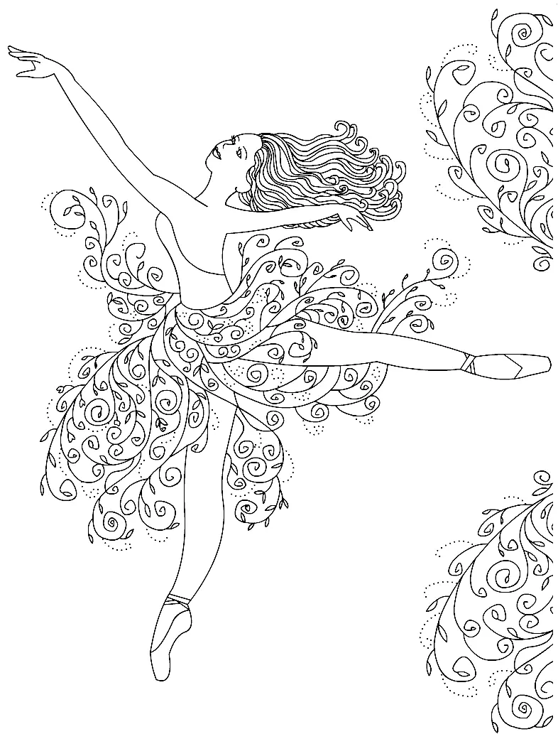 Desenhos de Bailarina Para Colorir 47