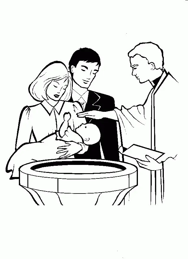 Baptism Coloring Pages