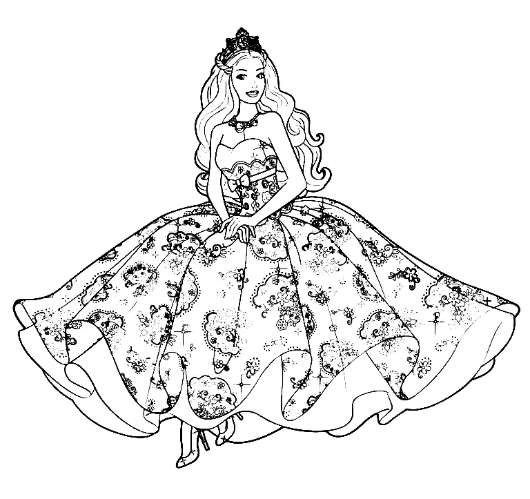 Barbie Coloring Pages 1 Printable for Free Download