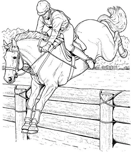 Barbie Horse Coloring Pages 19