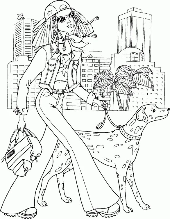 Barbie Horse Coloring Pages 32