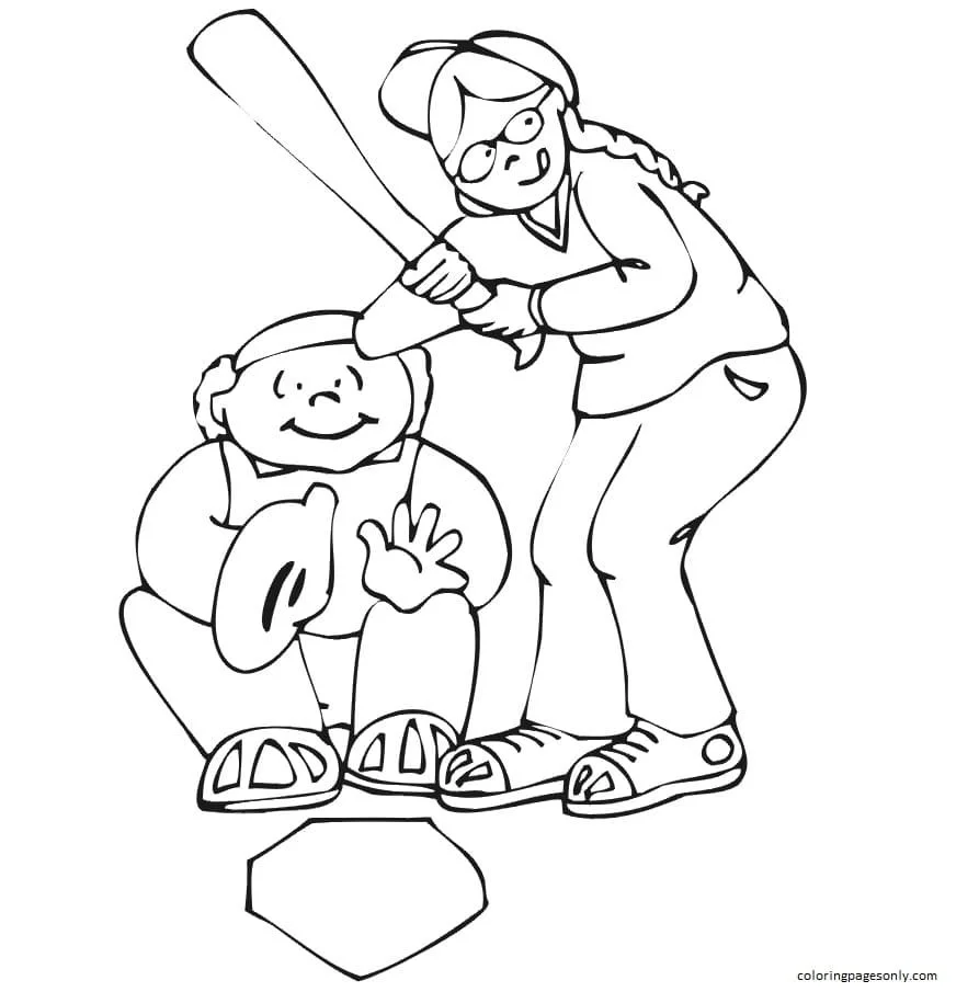 Desenhos de Basebol Para Colorir 46