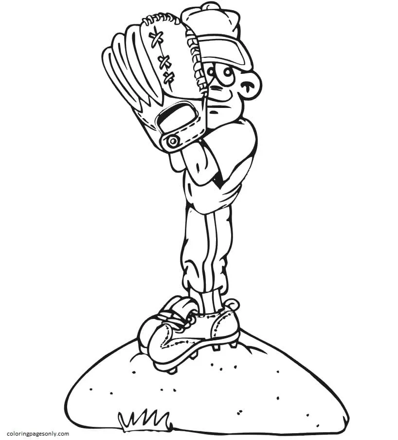 Desenhos de Basebol Para Colorir 52