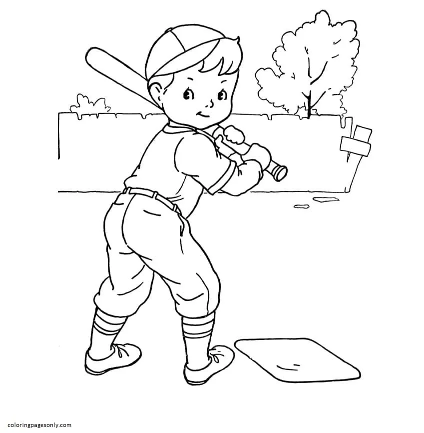 Desenhos de Basebol Para Colorir 55