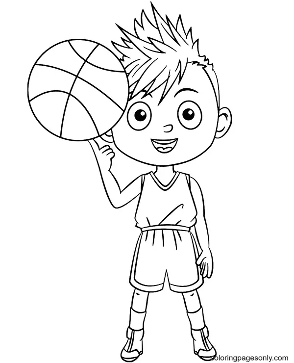 Desenhos de Basquete Para Colorir 55