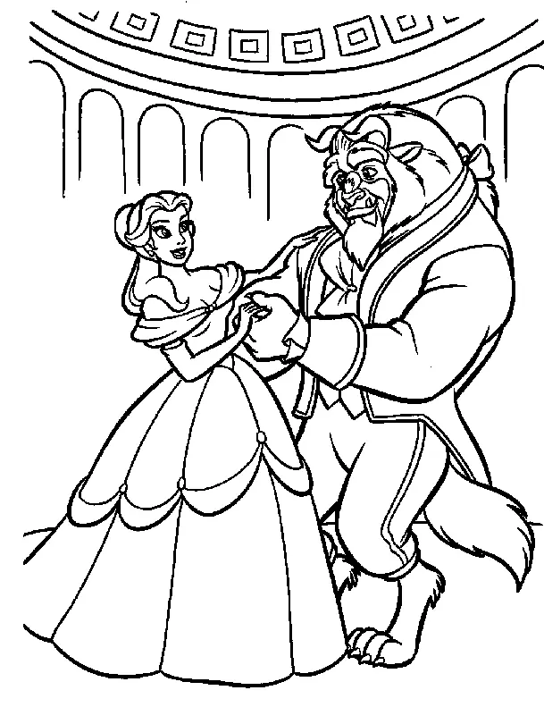 Beauty and the Beast Coloring Pages 53