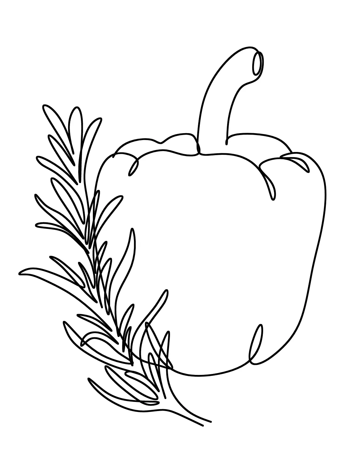 Bell Pepper Coloring Pages