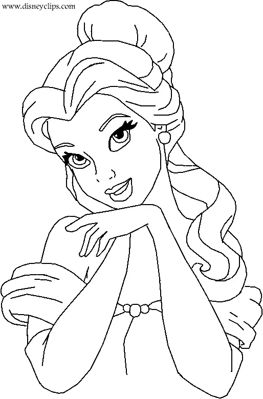 Belle Coloring Pages 10