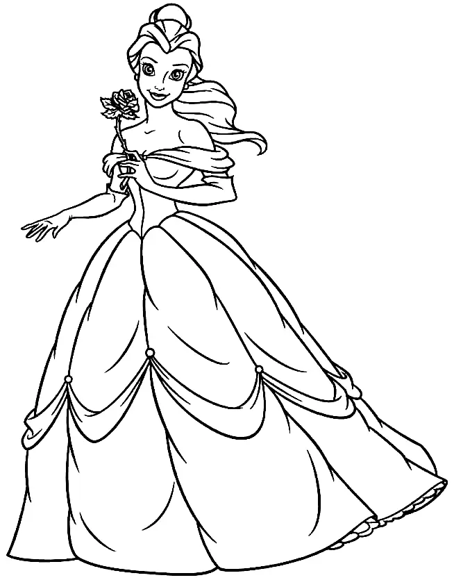 Belle Coloring Pages 20