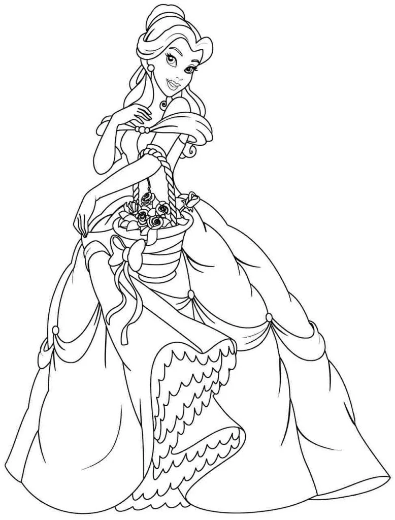 Belle Coloring Pages 25