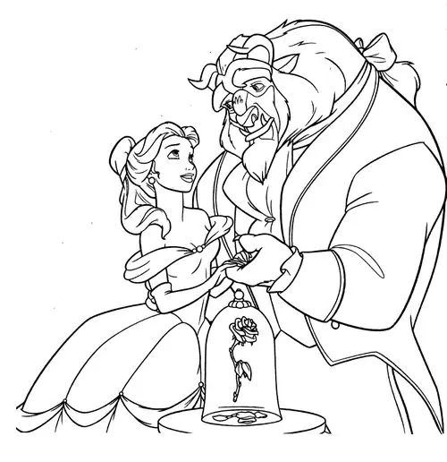 Belle Coloring Pages 26