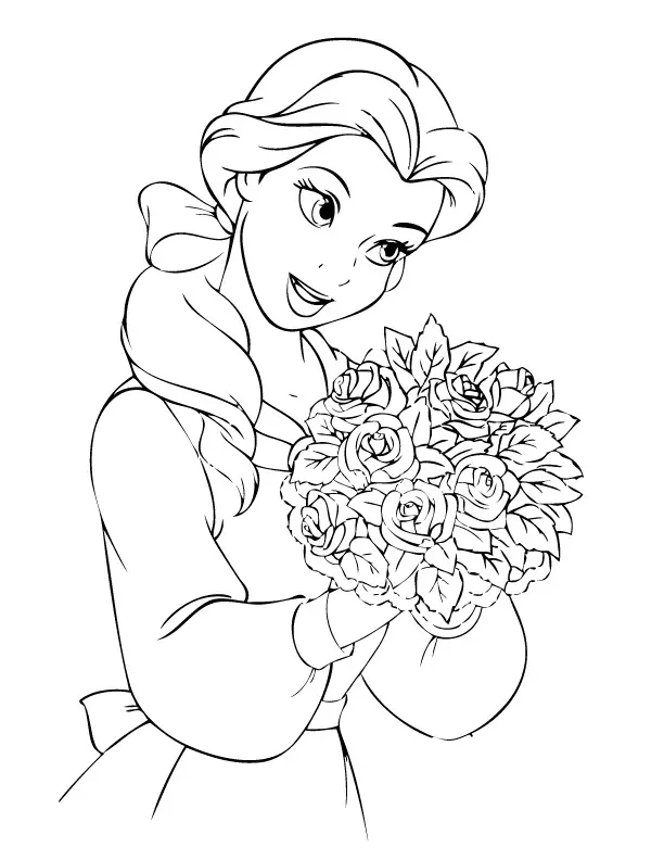 Belle Coloring Pages 33