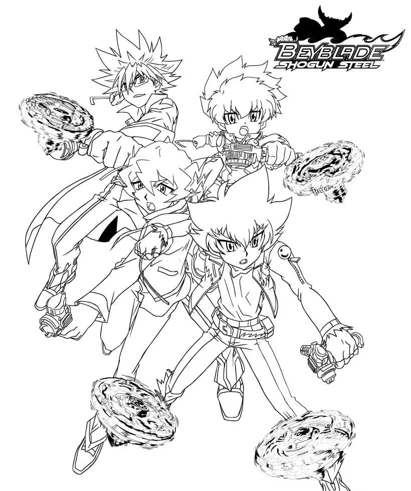 Beyblade Para Colorear