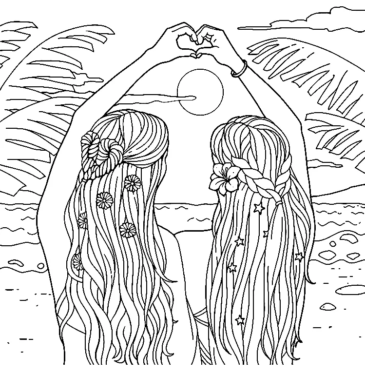 BFF Coloring Pages to Print - Free Printable Coloring Pages
