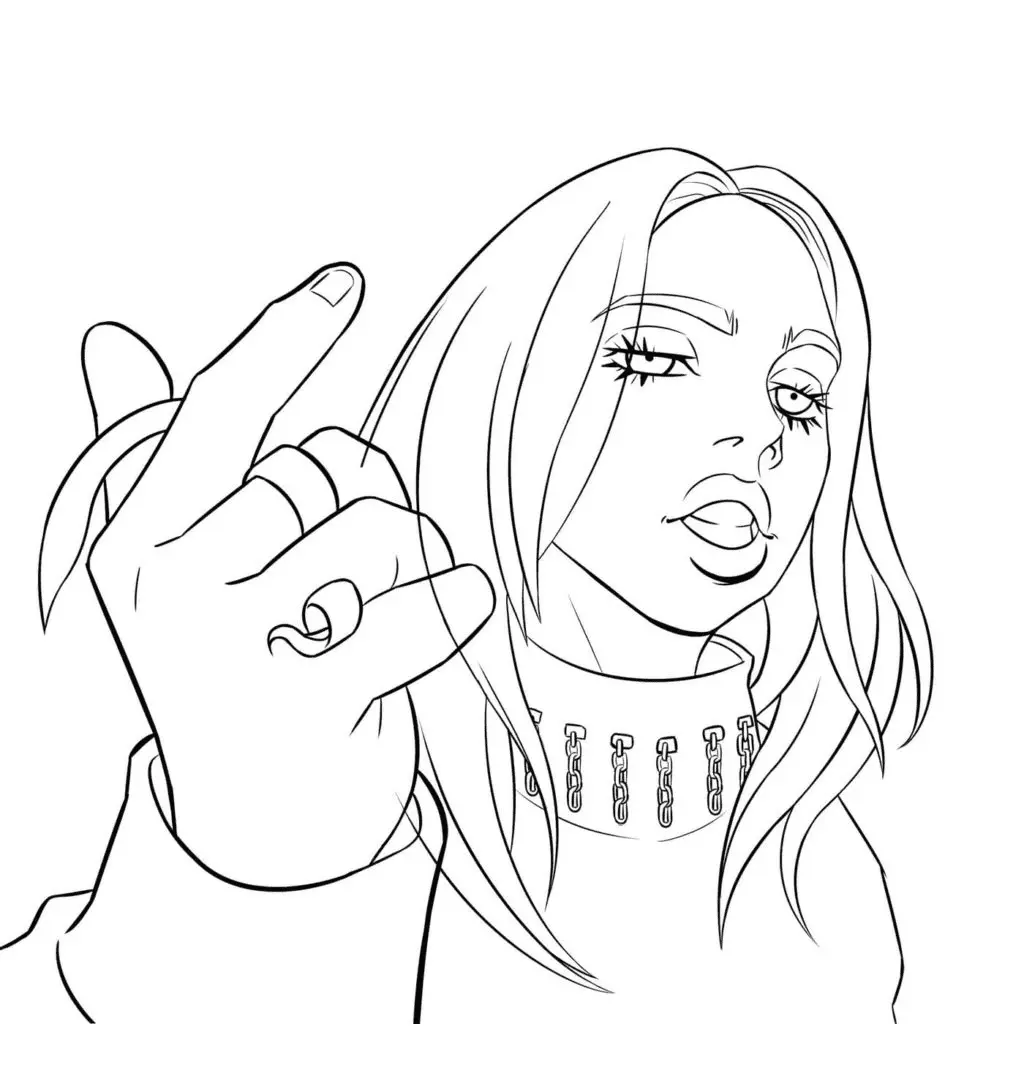 Billie Eilish Coloring Pages 11