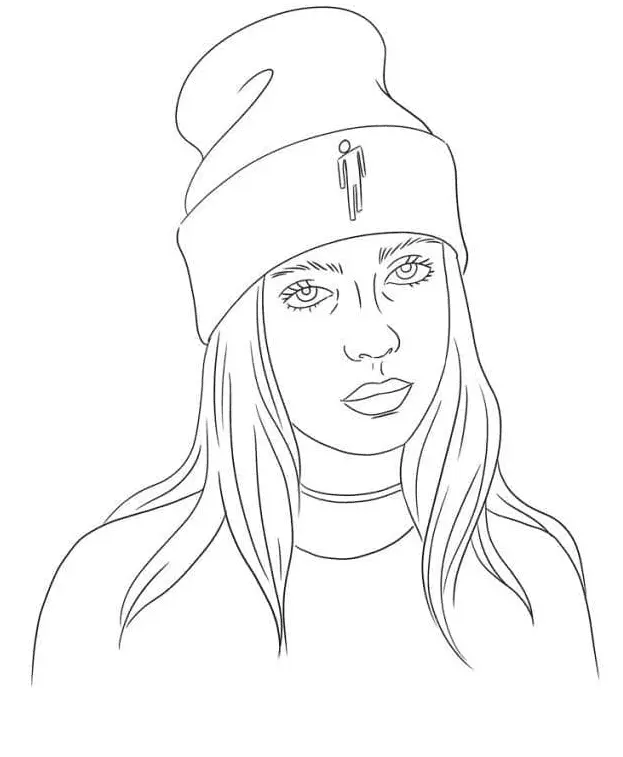 Billie Eilish Coloring Pages 13