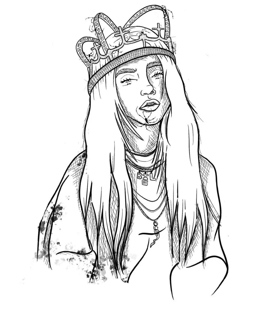 Billie Eilish Coloring Pages 24