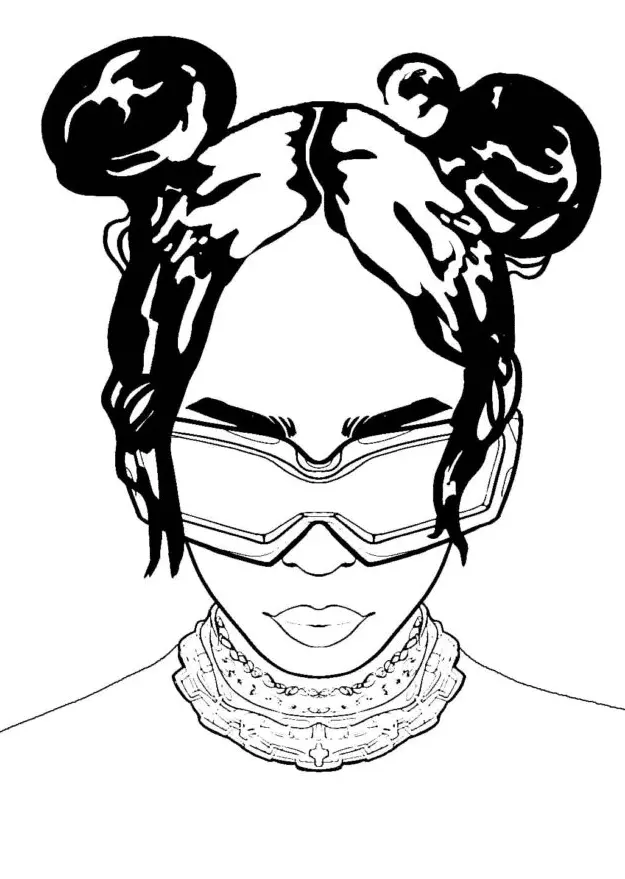 Billie Eilish Coloring Pages 46