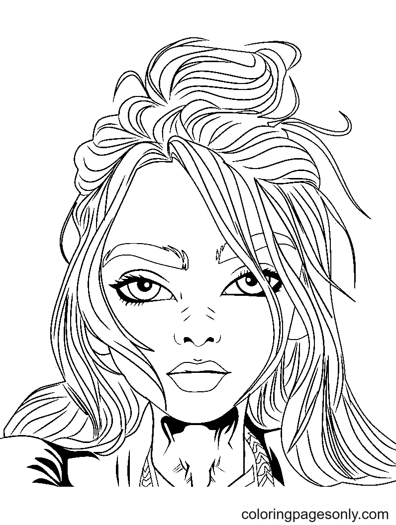 Billie Eilish Coloring Pages 51