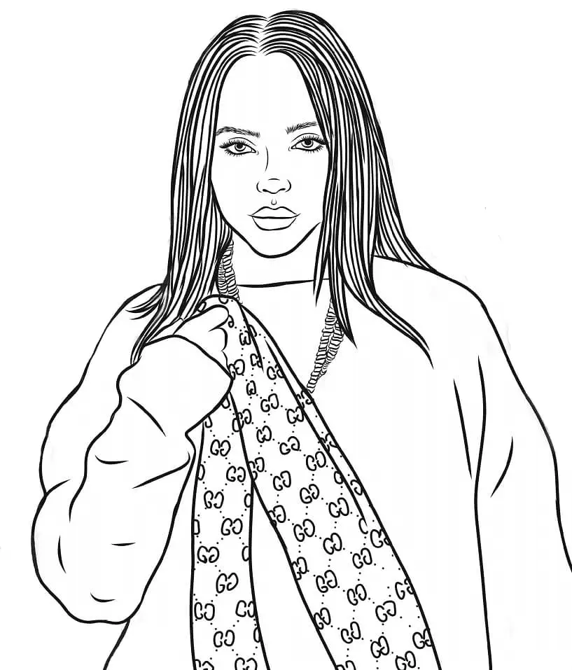 Billie Eilish Coloring Pages 57