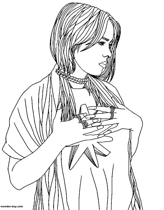 Billie Eilish Coloring Pages 58