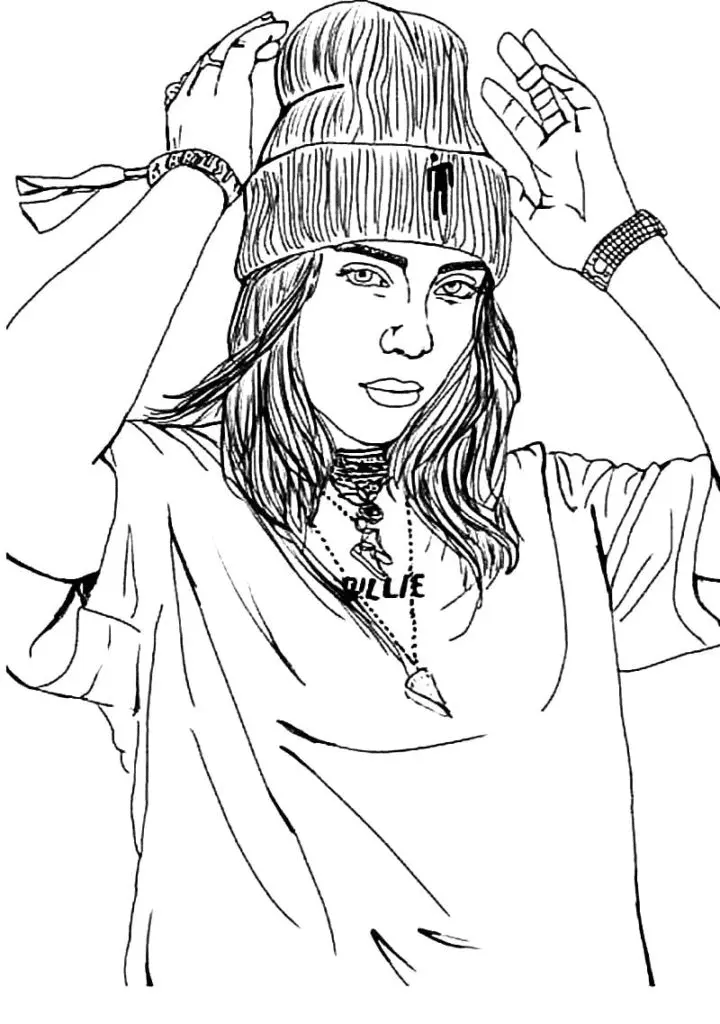 Billie Eilish Coloring Pages 6