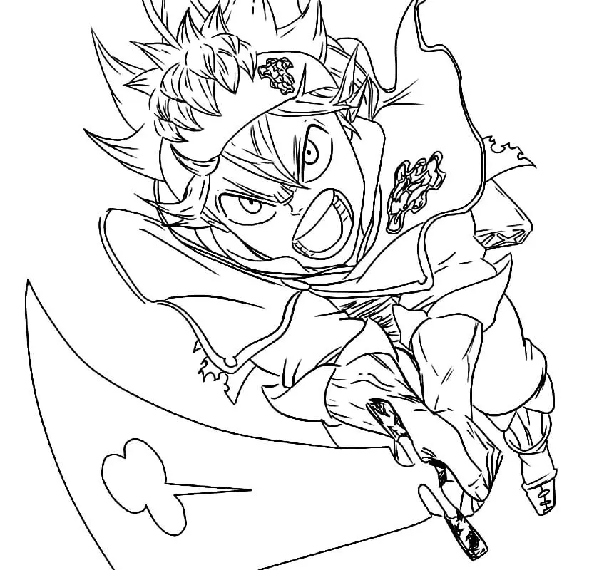 Black Clover Coloring Pages 12