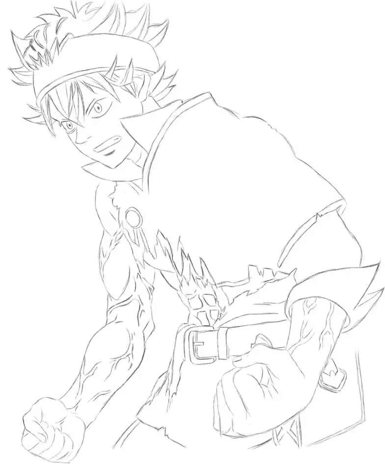 Black Clover Coloring Pages 30